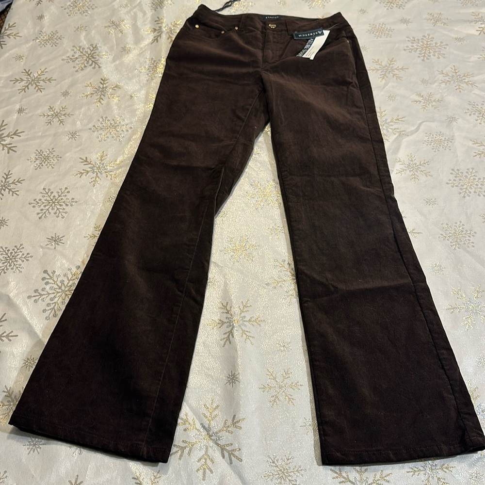 Jones New York Dark Brown Straight Leg Pants